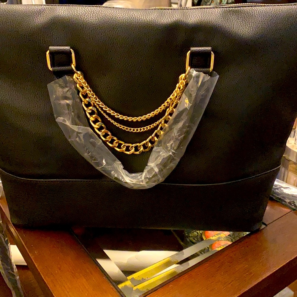 Black Zipper tote